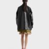 Antiqued Leather Caban Jacket