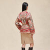 Aux Champs En Fleurs Raye Mixed Leather Mat Equestrian Jacket