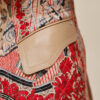 Aux Champs En Fleurs Raye Mixed Leather Mat Equestrian Jacket