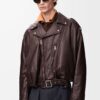 Balloon Biker Jacket In Nappa Lambskin