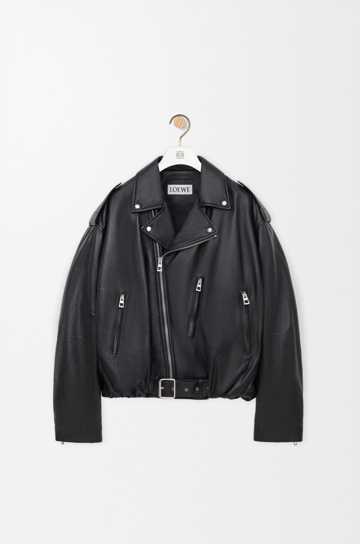 Balloon Biker Jacket In Nappa Lambskin