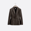 Bar Jacket Deep Brown Lambskin
