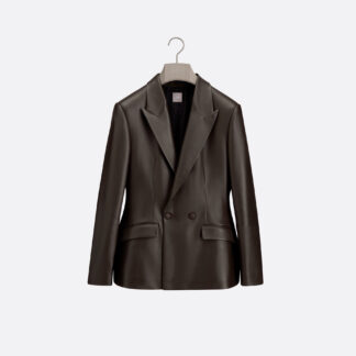 Bar Jacket Deep Brown Lambskin