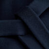 Belted Cropped Double-Breasted Peacoat Navy Blue Double-Faced Virgin Wool and Silk