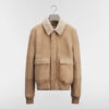 Blouson Jacket Beige Lambskin Shearling