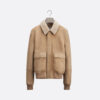 Blouson Jacket Beige Lambskin Shearling