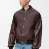 Bomber jacket in nappa lambskin Brown