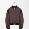 Bomber jacket in nappa lambskin Brown