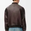 Bomber jacket in nappa lambskin Brown