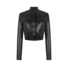 Bonded Nappa Leather Officer Jacket