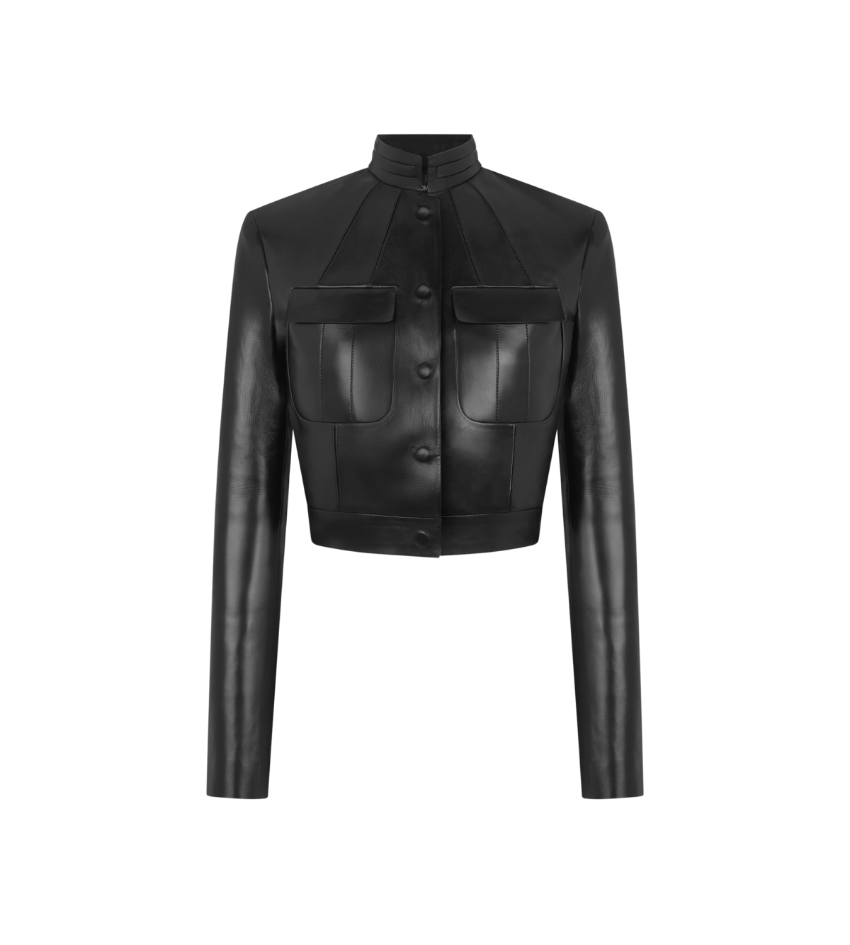 Bonded Nappa Leather Officer Jacket