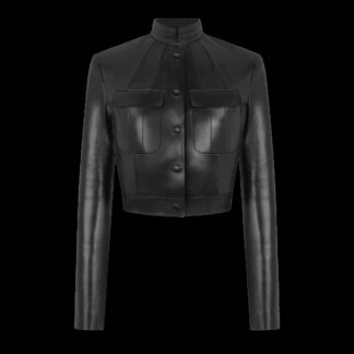 Bonded Nappa Leather Officer Jacket