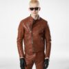 Buffalo Grain Leather Asymmetric Racer