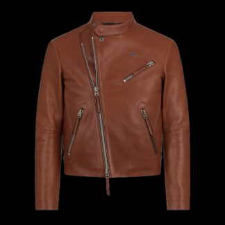 Buffalo Grain Leather Asymmetric Racer
