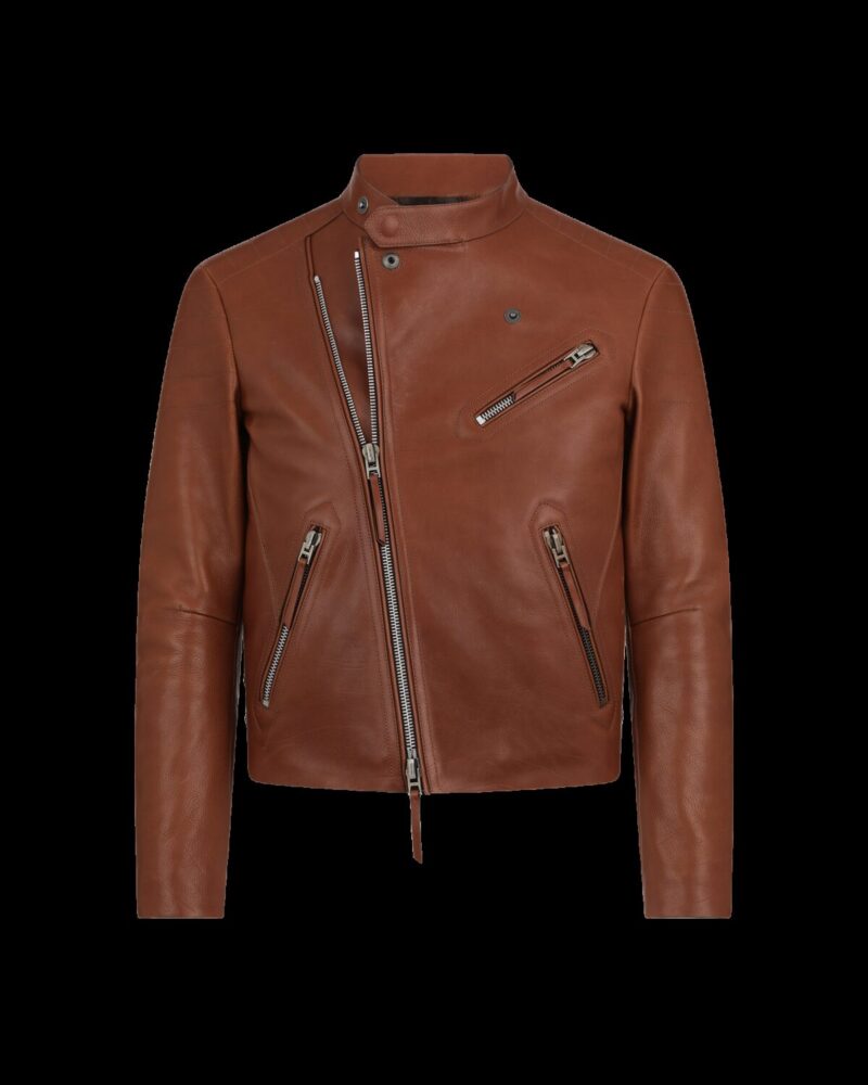 Buffalo Grain Leather Asymmetric Racer