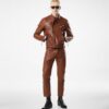 Buffalo Grain Leather Asymmetric Racer