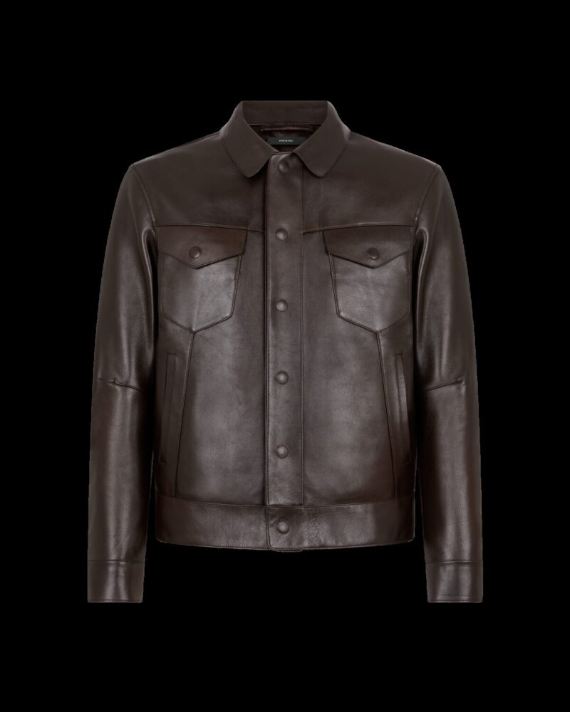 Buffalo Grain Leather Western Jacket