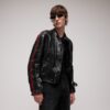 Buffalo Leather Biker Jacket With Web