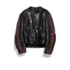 Buffalo Leather Biker Jacket With Web