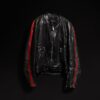 Buffalo Leather Biker Jacket With Web
