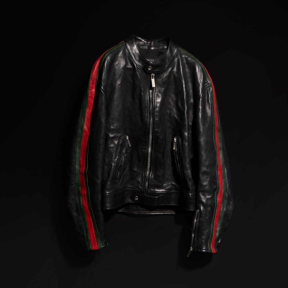 Buffalo Leather Biker Jacket With Web