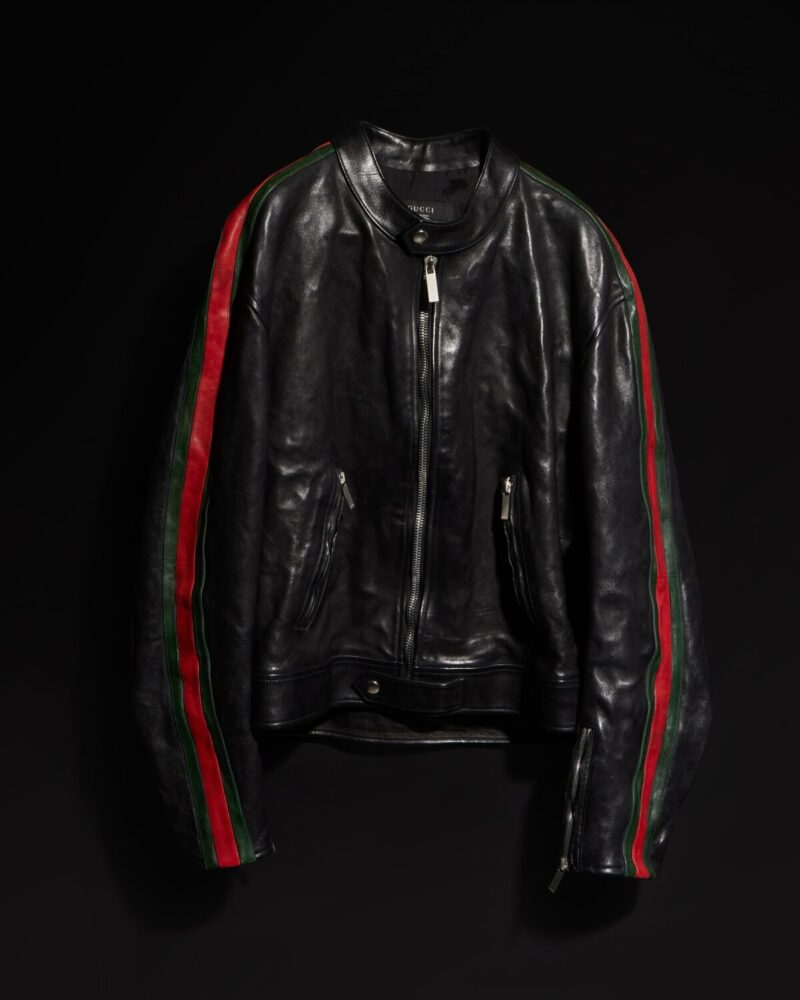 Buffalo Leather Biker Jacket With Web