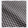 Cape with Tied Neckline Black and White Houndstooth Silk-Virgin-Wool Blend