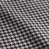 Cape with Tied Neckline Black and White Houndstooth Silk-Virgin-Wool Blend