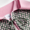 Cape Wool-Cashmere Jacquard with Pink and Green Motif