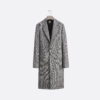 Classic Coat Gray Herringbone Virgin Wool