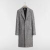 Classic Coat Gray Herringbone Virgin Wool