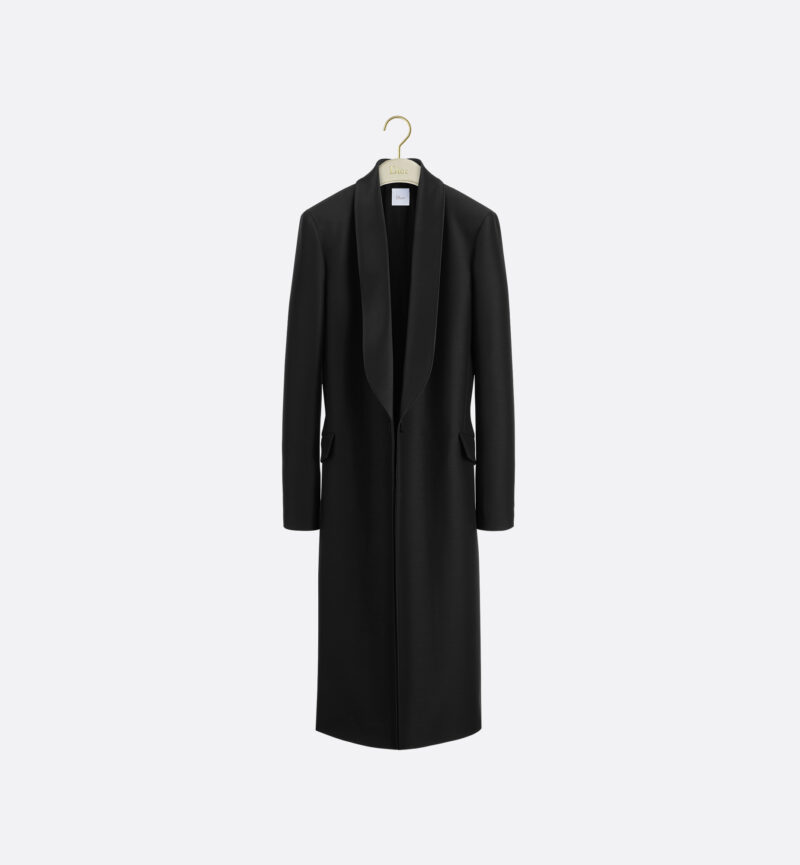 Coat Black Wool and Silk
