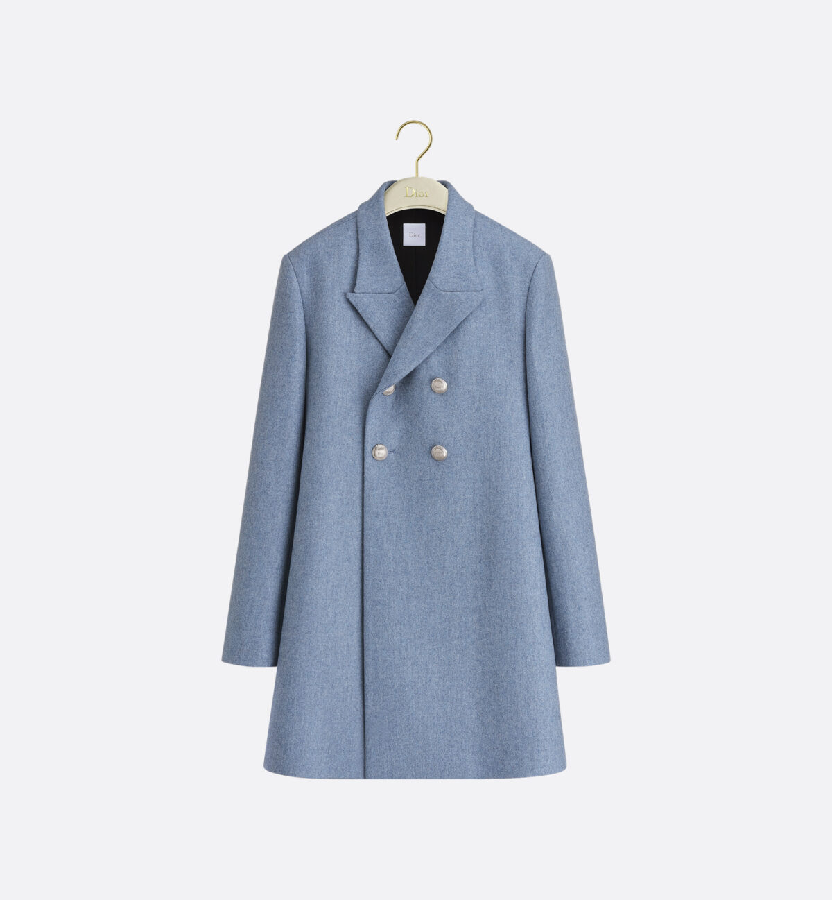 Coat Blue Virgin Wool Blend