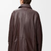 Coat in nappa lambskin Brown
