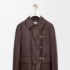 Coat in nappa lambskin Brown