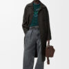 Coat In Wool And Silk