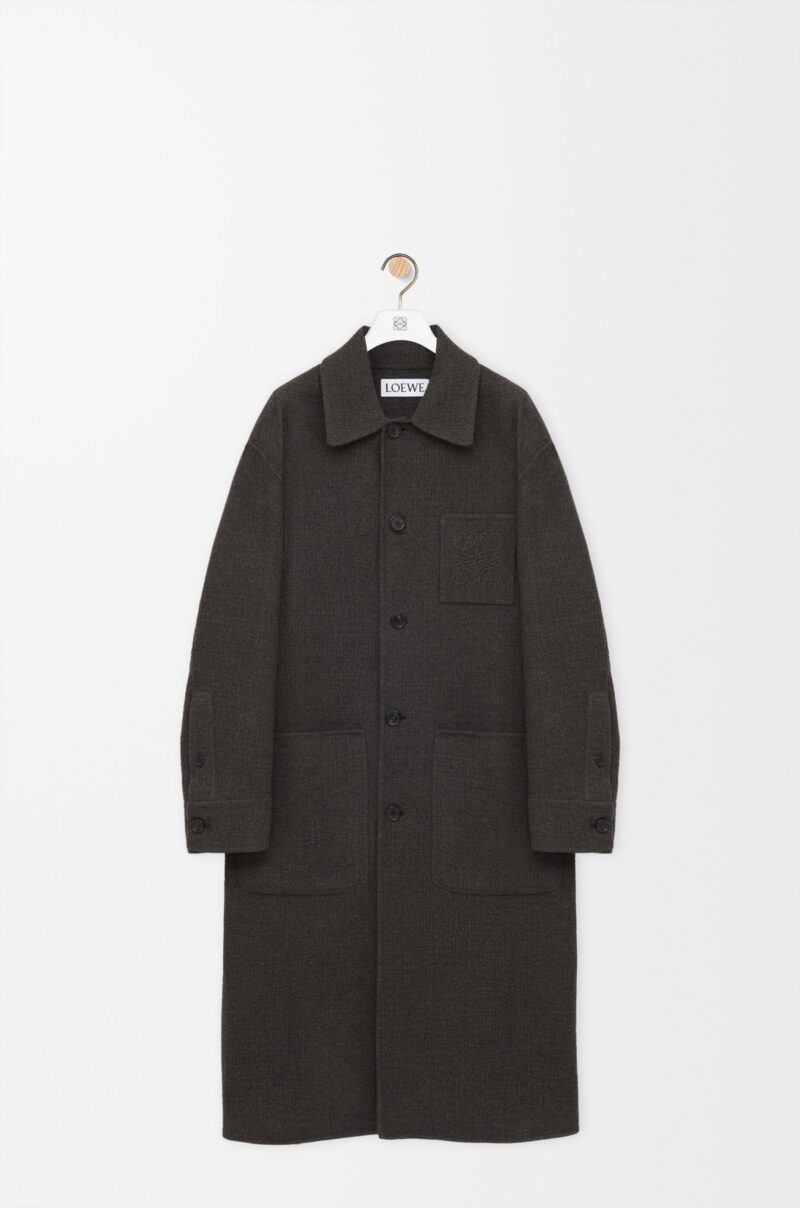 Coat In Wool And Silk