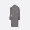 Coat with Belt Gray Double-Sided Virgin Wool
