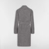 Coat with Belt Gray Double-Sided Virgin Wool
