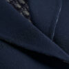 Coat with Belt Navy Blue Double-Faced Virgin Wool and Silk