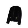 Collarless Mink Jacket W Lt Pockets