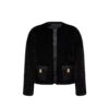 Collarless Mink Jacket W Lt Pockets