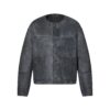 Collarless Shearling Jacket
