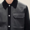 Devant Cuir Buttoned Jacket