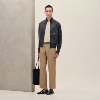 Devant Cuir Zipped Jacket