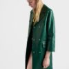 Double Breasted Leather Coat