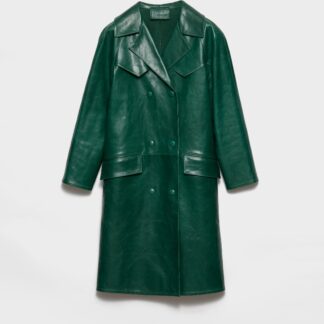 Double Breasted Leather Coat