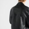 Double Breasted Nappa Leather Caban Jacket