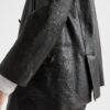 Double Breasted Nappa Leather Caban Jacket