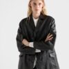 Double Breasted Nappa Leather Caban Jacket